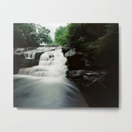 Shohola Falls Flow, Medium Format Metal Print | Shoholafalls, Waterfall, Color, Daylight, Film, Water, Cascading, Flowing, Falls, Poconos 