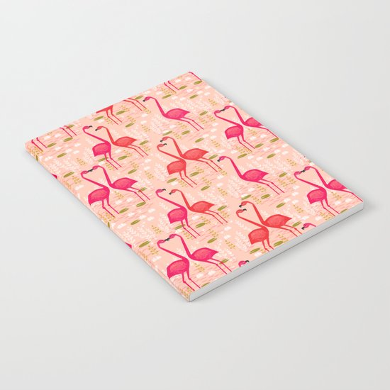 Flamingos by Andrea Lauren Notebook