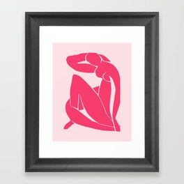 Pink Matisse Woman, Matisse Cut-outs Decor, Henri Matisse Minimalist Decor Framed Art Print