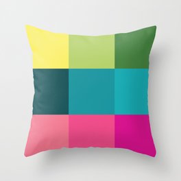 Geometric Colorblock Shades Minimal Pattern Throw Pillow