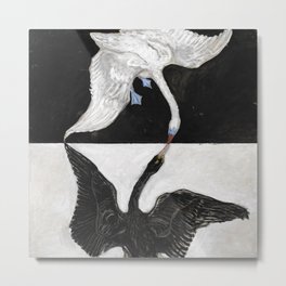 The Swan by Hilma a Klint Metal Print