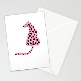 Pink Cheetah Stationery Card