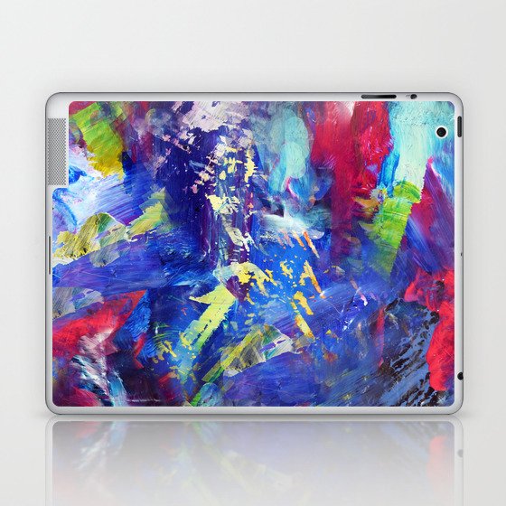 Blue Paint Splash Laptop & iPad Skin
