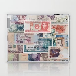 Banknote Pattern Money From World Cuba Sweden Italy Australia Quatar Russia Mozambico And More Edit View Laptop Skin