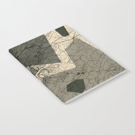 Knoxville, USA - retro city map Notebook