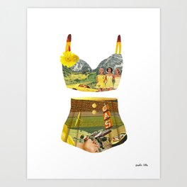 Yellow Bikini Art Print