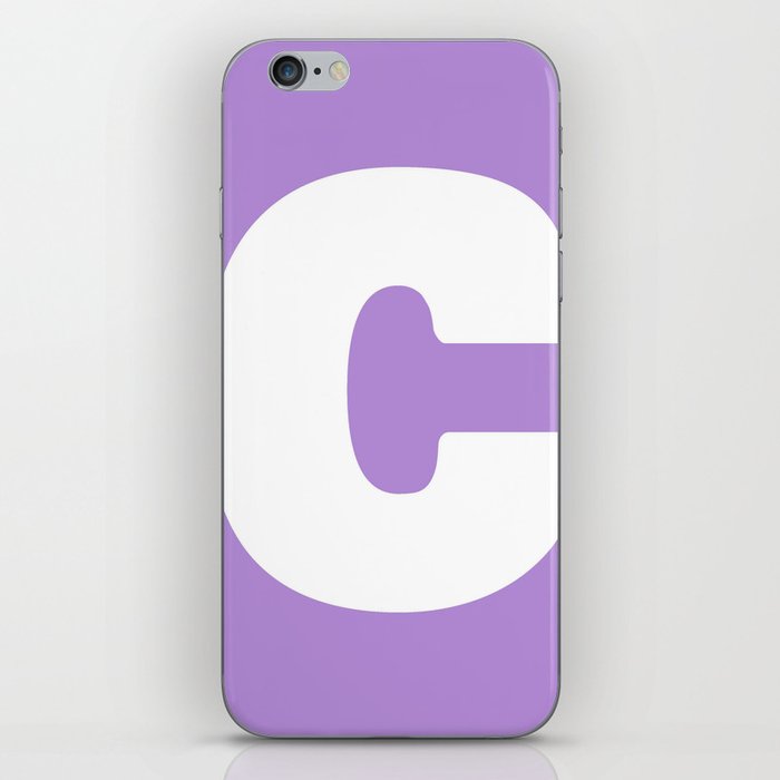 C (White & Lavender Letter) iPhone Skin