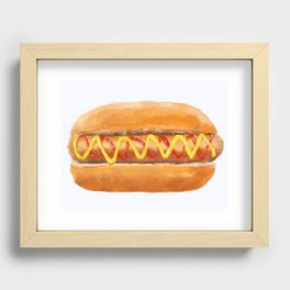 Hot Dog in a Bun Recessed Framed Print