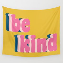 Be Kind Inspirational Anti-Bullying Typography Wall Tapestry
