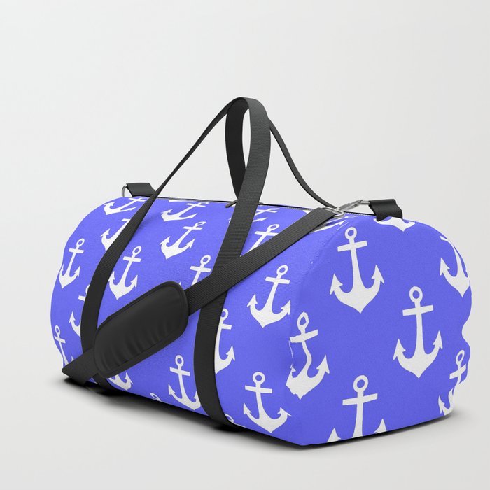 Anchors (White & Azure Pattern) Duffle Bag