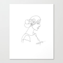 Lady in Contemplation Canvas Print