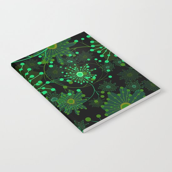 Black and green abstract pattern . Notebook