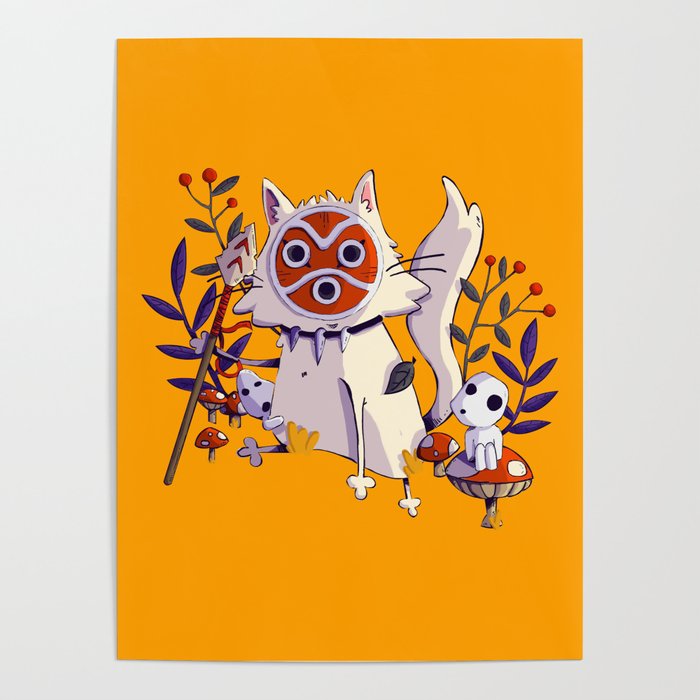Cat Princess Mononoke Poster