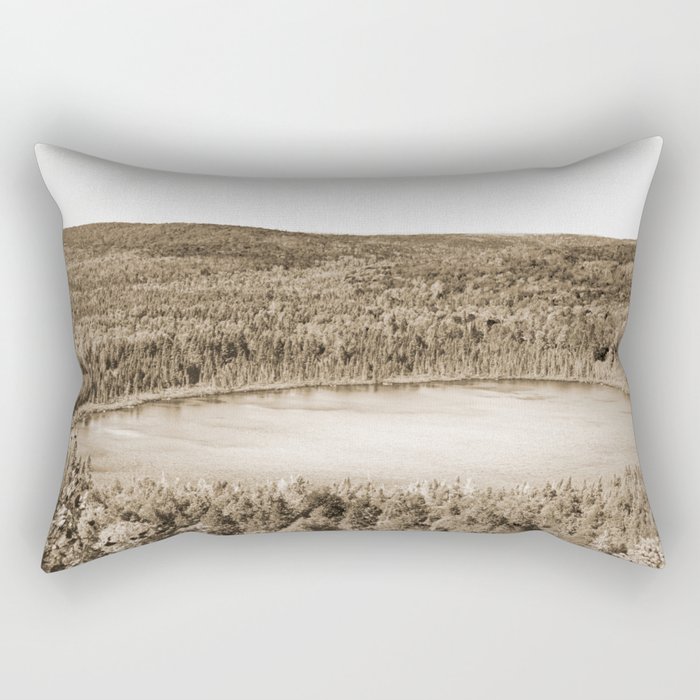 North Shore Lake | Sepia Rectangular Pillow