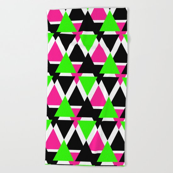 Colorful triangles . No. 2 Beach Towel