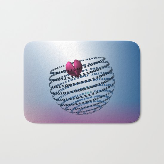 Digitalized Love Bath Mat