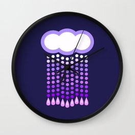 Lavender Rain (Motif) Wall Clock