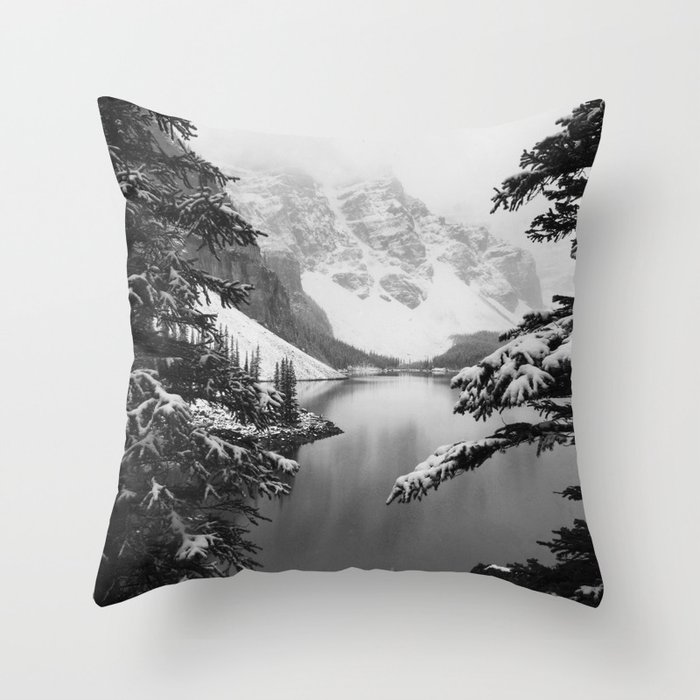 The View (Black and White) Throw Pillow