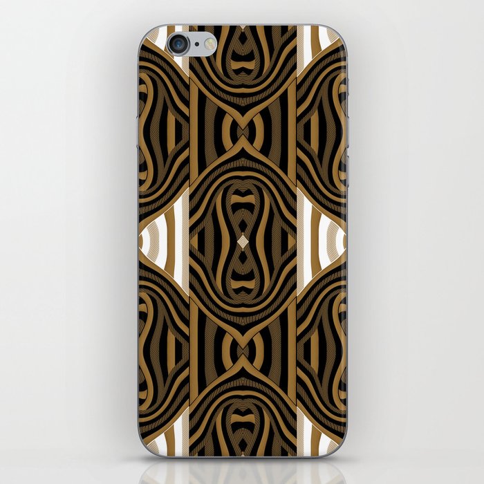 Black Gold And White iPhone Skin