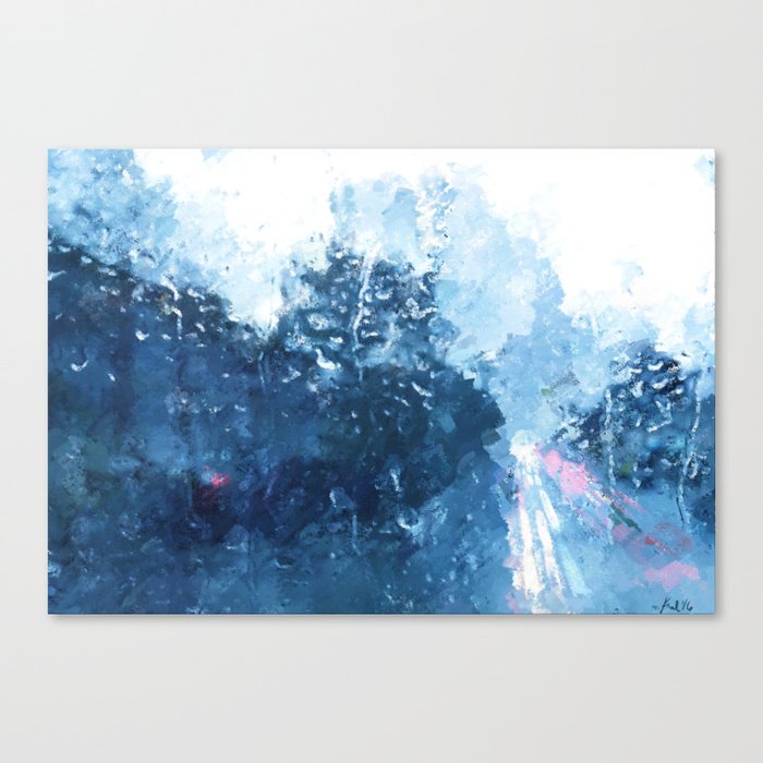 City Rain Canvas Print