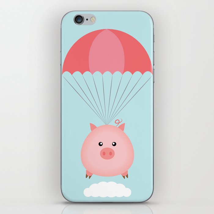 Baby Pig in a Parachute iPhone Skin