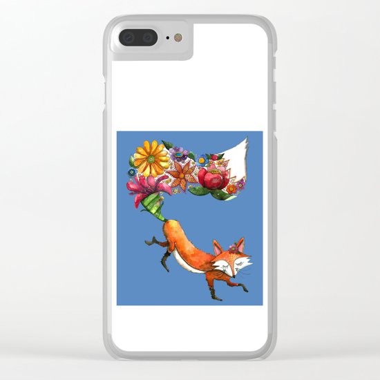 Hunt Flowers Not Foxes Two Clear iPhone Case