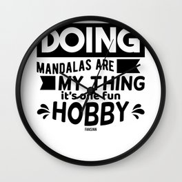Mandala Hobby pattern Wall Clock