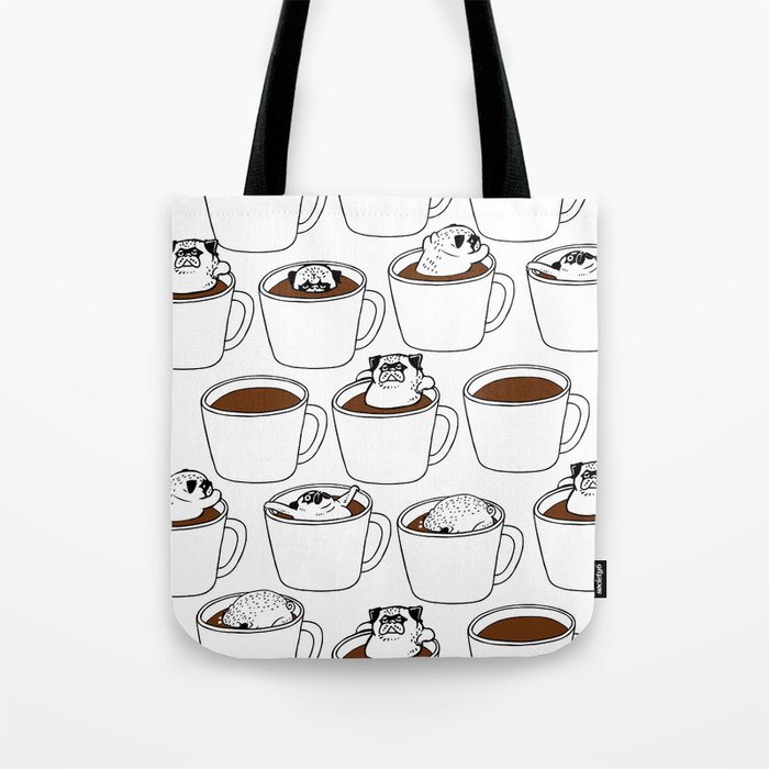 More Coffee Pug Tote Bag