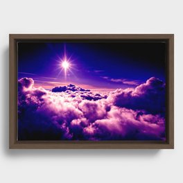 Purple Clouds Framed Canvas