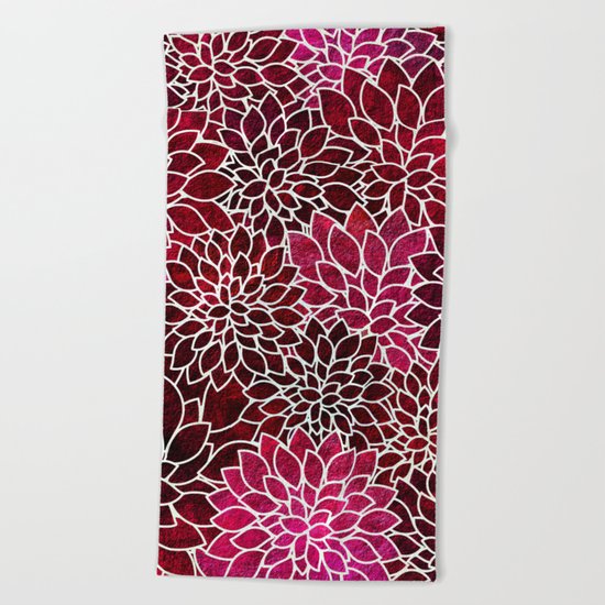 Floral Abstract 2 Beach Towel
