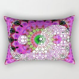 Hot Pink Art - Vitality Yin and Yang Symbol - Sharon Cummings Rectangular Pillow