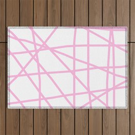 Doodle (Pink & White) Outdoor Rug