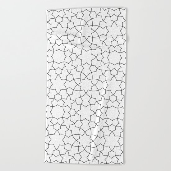 Minimalist Geometric 101 Beach Towel