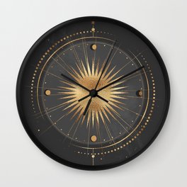 Golden Universe Star Wall Clock