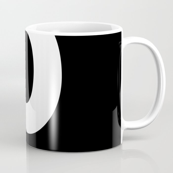 letter P (White & Black) Coffee Mug
