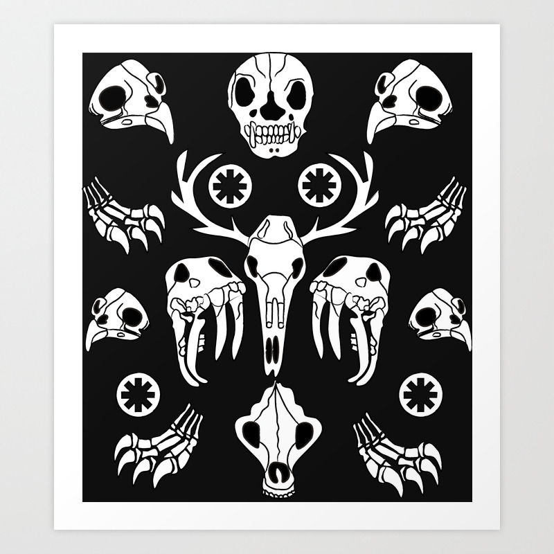 Vector Sketch Illustration Animal Skull Drawing By Hand Boho