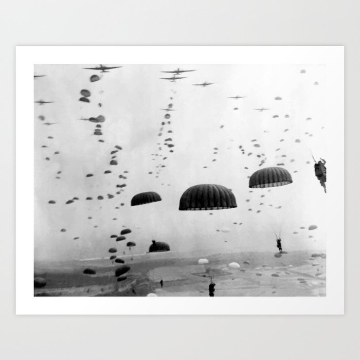 Airborne Mission During WW2 Art Print