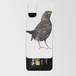 Black Bird Acrylic Painting Isolated On White Android Card Case