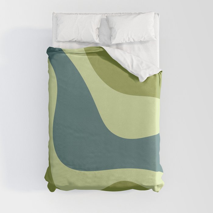 Colorful abstract waves design 3 Duvet Cover