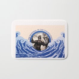The Reversal of the Chicago River Bath Mat | Acrylic, Logo, Reversalofriver, Chicago, Painting, Waves 