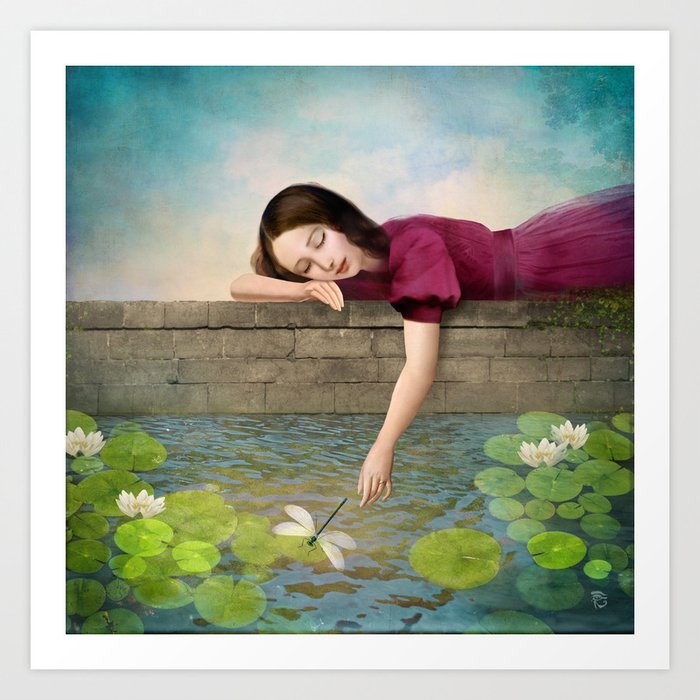 Discover the motif GIRL AT THE FOUNTAIN by Christian Schloe as a print at TOPPOSTER
