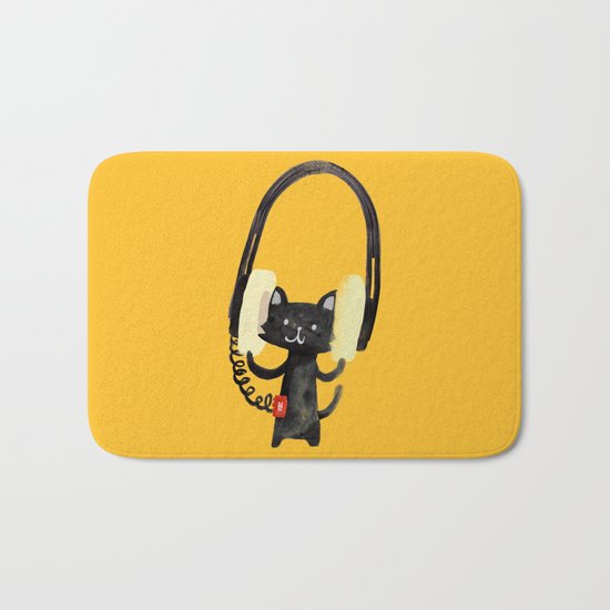 I Love Huge Headphone Bath Mat