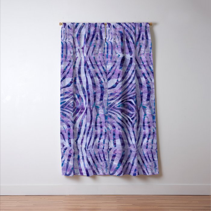 Purple Zebra Print Blackout Curtain By Serigraphonart Society6