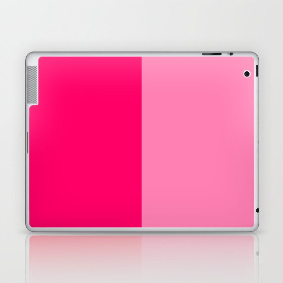 Pink Two Monochrome Tone Color Block Laptop & iPad Skin