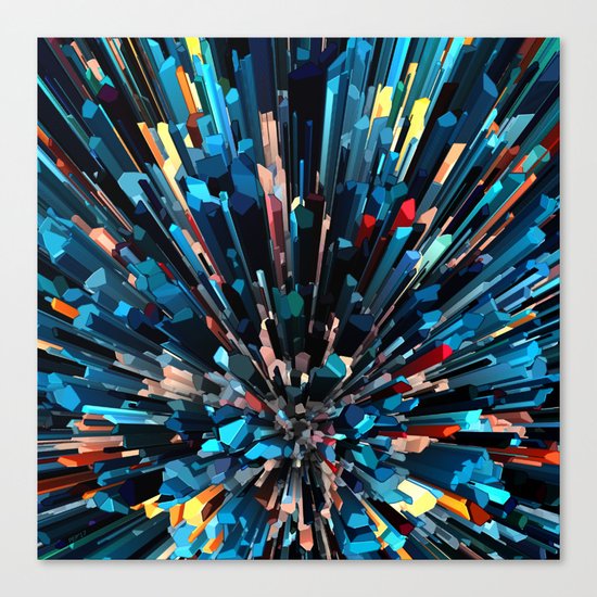 Three Dimensional Color Stacks Canvas Print