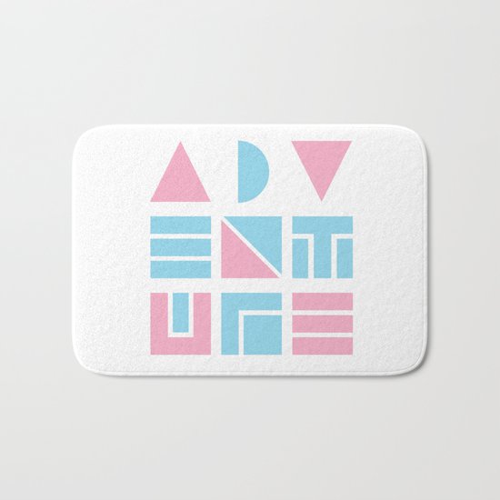 80s Geometric Adventure Bath Mat