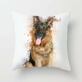 German Shepherd Throw Pillow