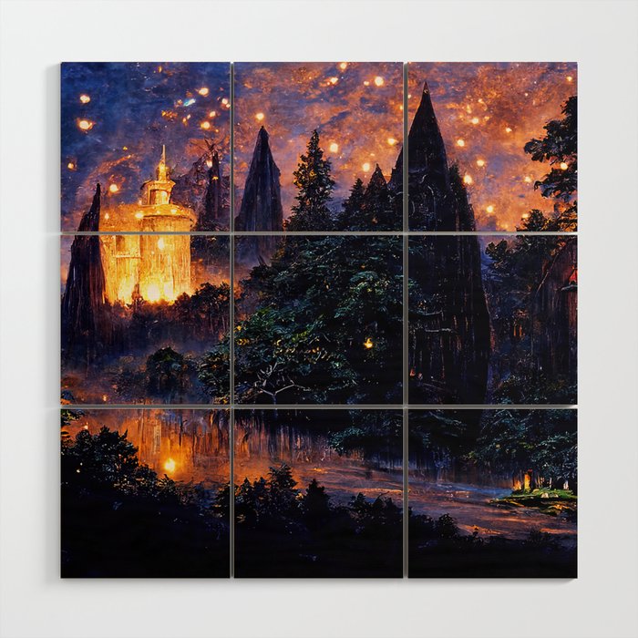 City of Elves Wood Wall Art