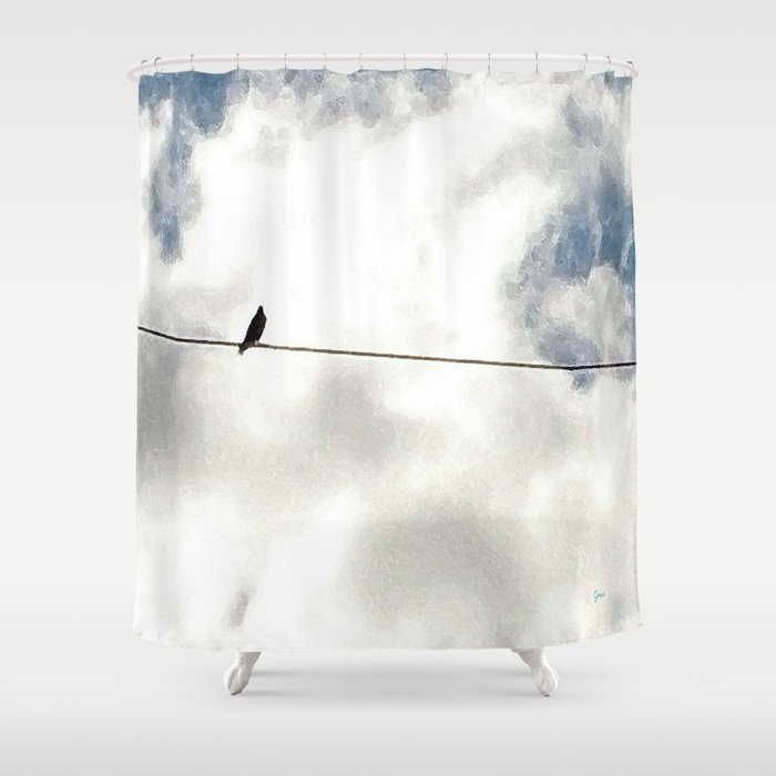 Bird On A Wire Shower Curtain By Geni Society6