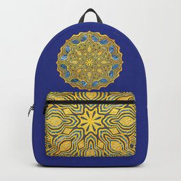 Golden Ethnic Oriental Mandala Jewel Backpack